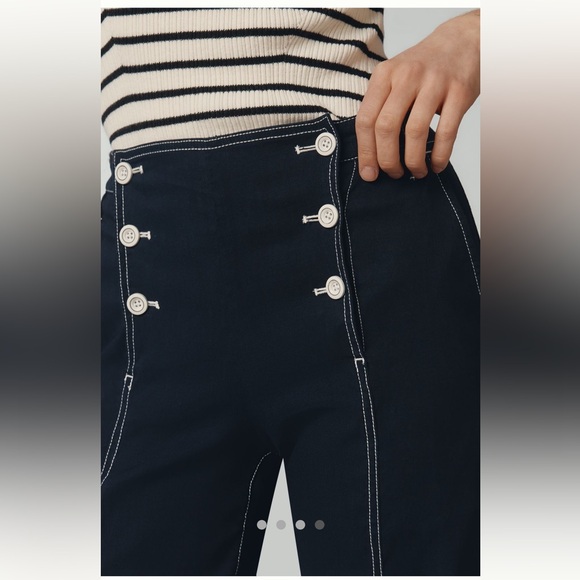 NWT Maeve High-Rise Sailor Crop Barrel Pants - Picture 4 of 6